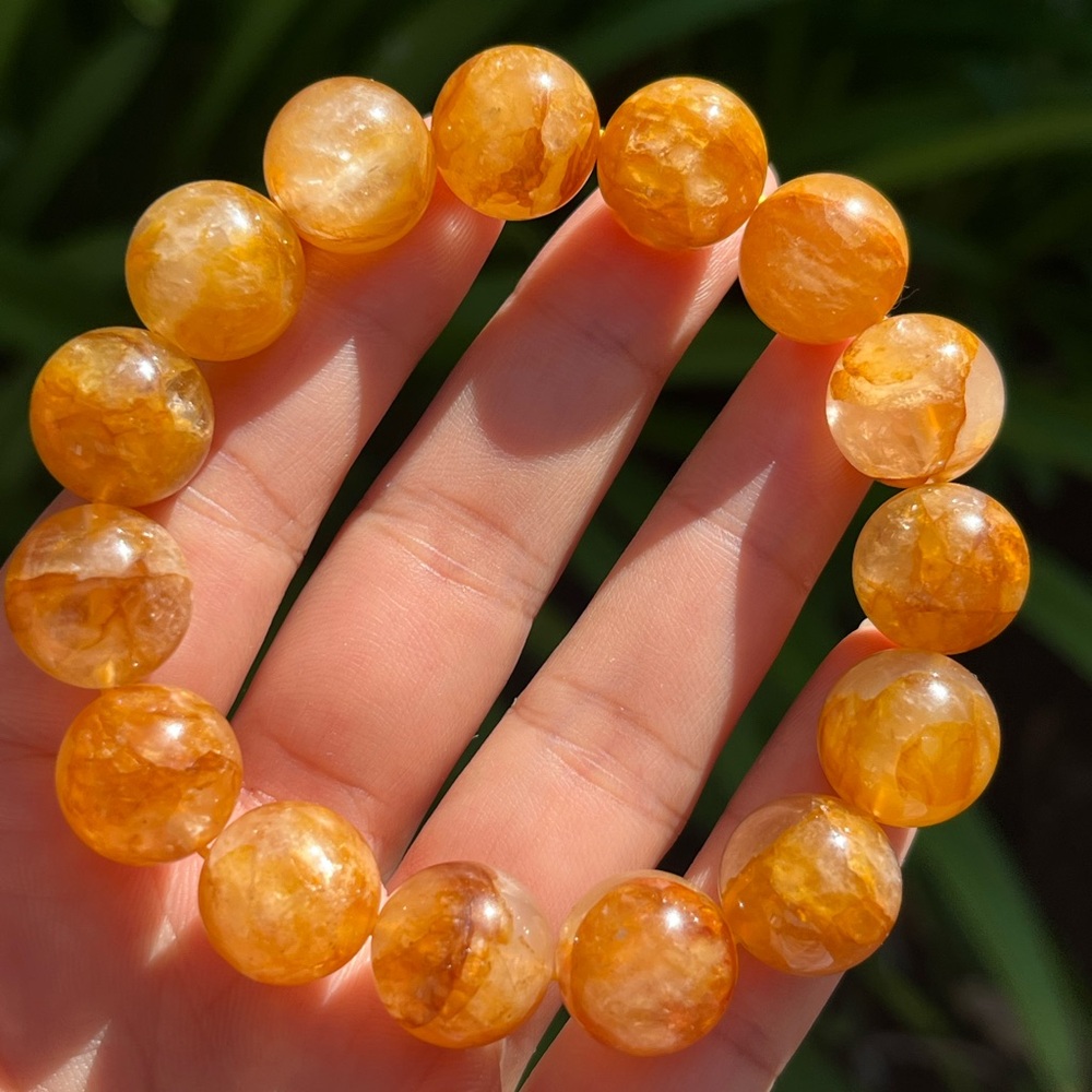 14mm stretchable golden healer bracelet 0276‎